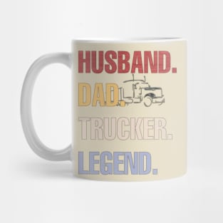 husband dad trucker legend Mug